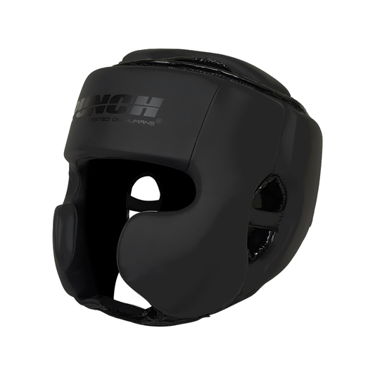Urban Open-Face Head Gear with Cheeks – Black
