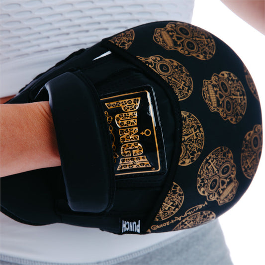 Urban Gold Skull Art Focus Pads – Black