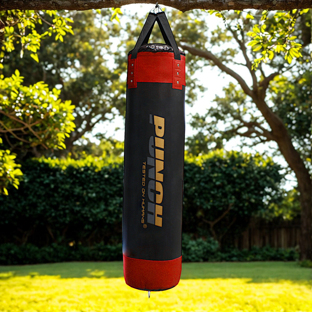 Urban Strap Boxing Bag – 6ft, Black/Red