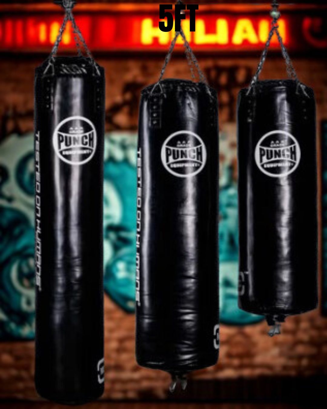 Trophy Getters Mil-Spec Refillable Boxing Bag – 5ft, Black