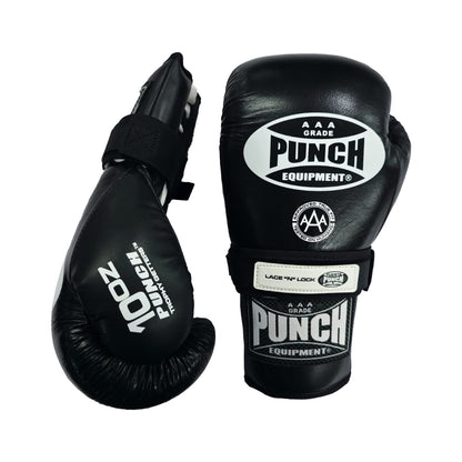 Trophy Getters Lace & Lock Boxing Gloves – Black