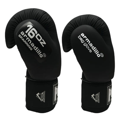 Armadillo Sparring Boxing Gloves – 16oz, Matt Black