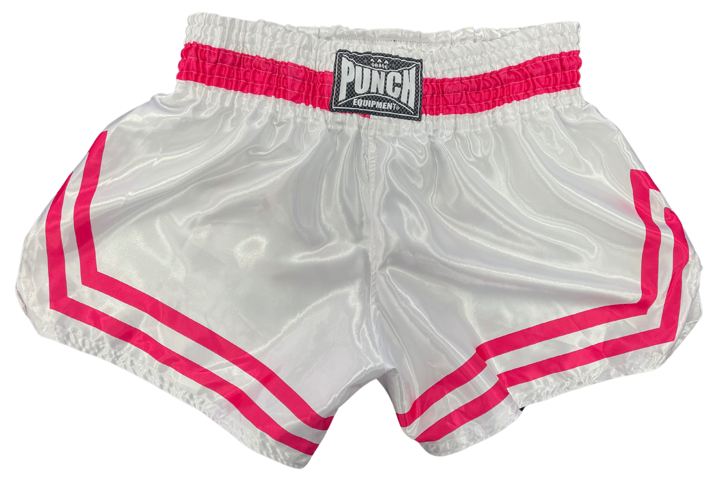 Siam Muay Thai Shorts – White/Pink