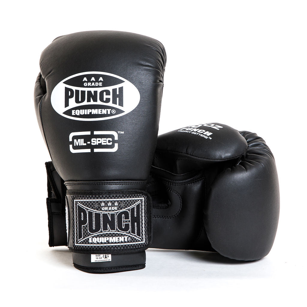 Trophy Getters Mil-Spec Boxing Gloves – Matt Black