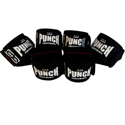 Mil-Spec Hand Wraps – 4.5m, Black (3 Pairs)