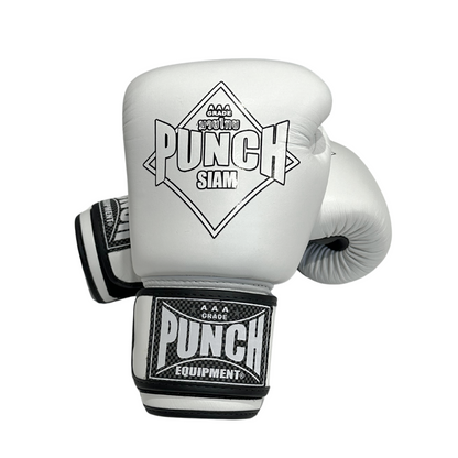 Siam Leather Boxing Gloves – 16oz, White