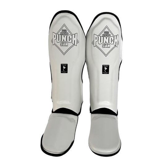 Siam Leather Shin Pads – White