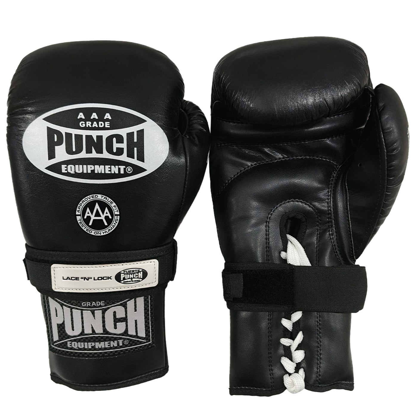Trophy Getters Lace & Lock Boxing Gloves – Black