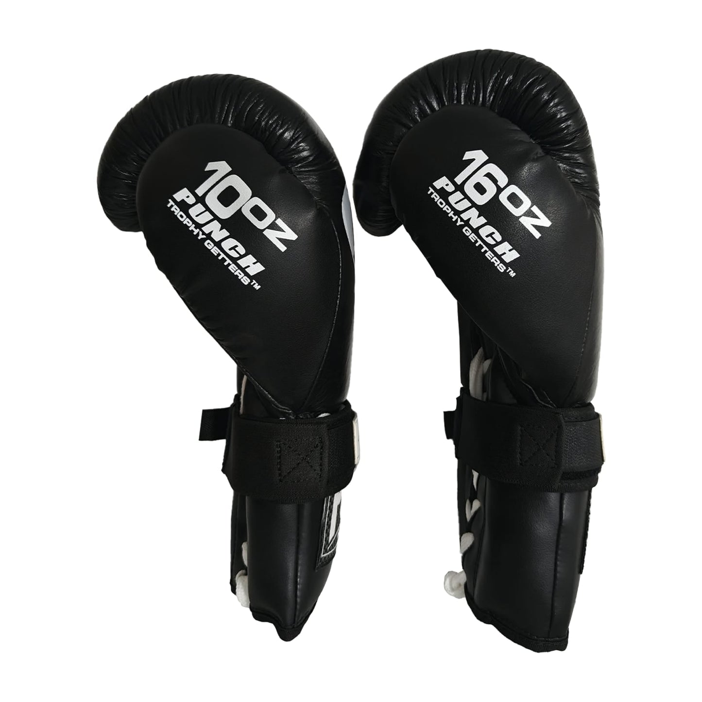 Trophy Getters Lace & Lock Boxing Gloves – Black