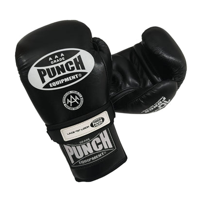 Trophy Getters Lace & Lock Boxing Gloves – Black