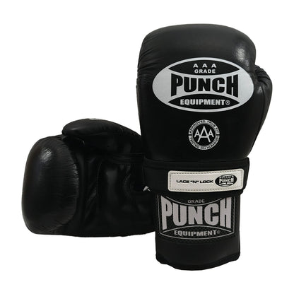 Trophy Getters Lace & Lock Boxing Gloves – Black