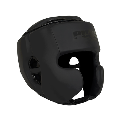 Urban Open-Face Head Gear with Cheeks – Black