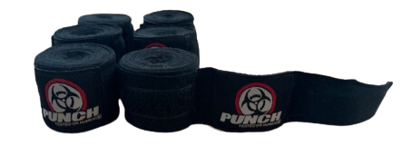 Urban Hand Wraps – 4.5m, Black (3 Pairs)