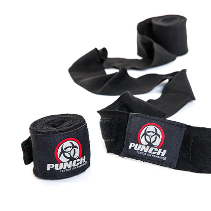 Urban Hand Wraps – 4.5m, Black (3 Pairs)