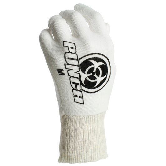 Urban Cotton Glove Inners – Elastic Wrist, White