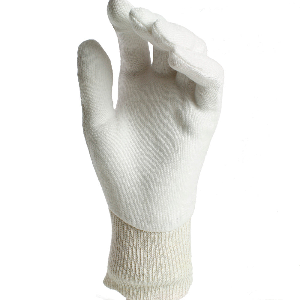 Urban Cotton Glove Inners – Elastic Wrist, White