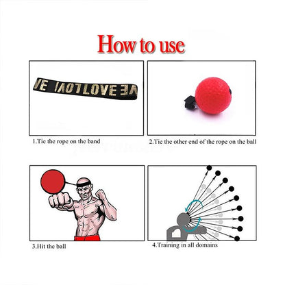4-In-1 Head-Mounted Boxing Ball Set For Speed Training And Reaction