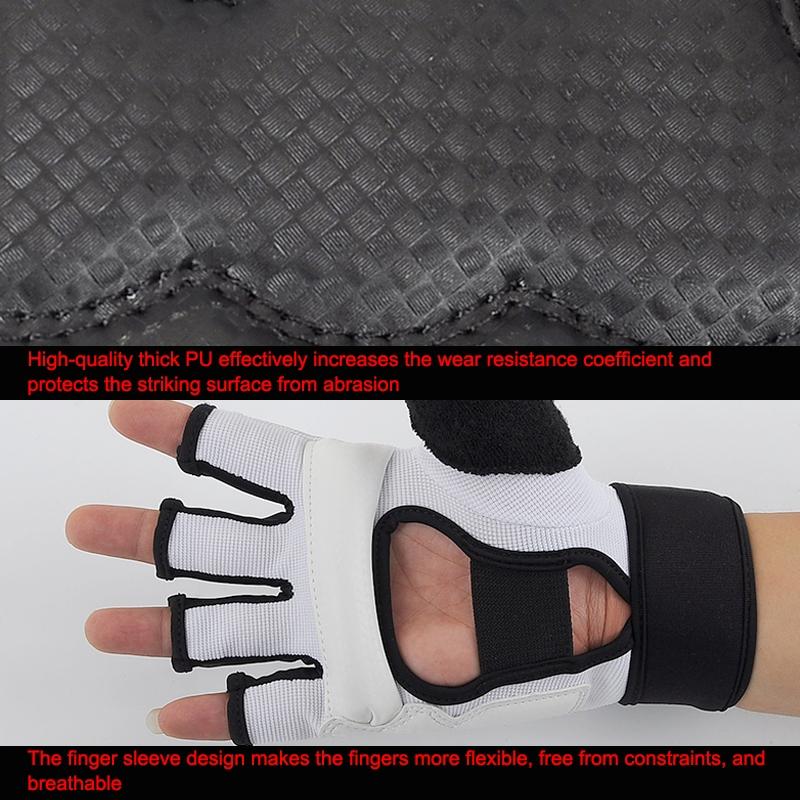 Adults Half Finger Sandbag Training Boxing Gloves - Pu Leather For Fitness And Sparring