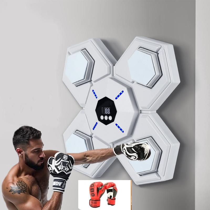 Rechargeable Bluetooth Boxing Machine With Adult & Child Gloves - Blue - Without Gloves Blue