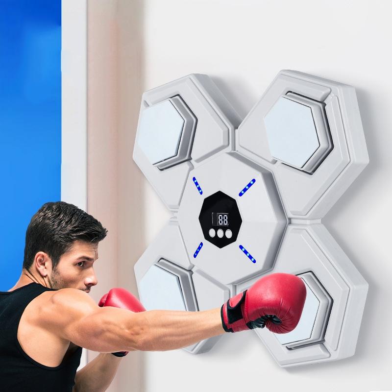 Rechargeable Bluetooth Boxing Machine With Adult & Child Gloves - Blue - Without Gloves Blue