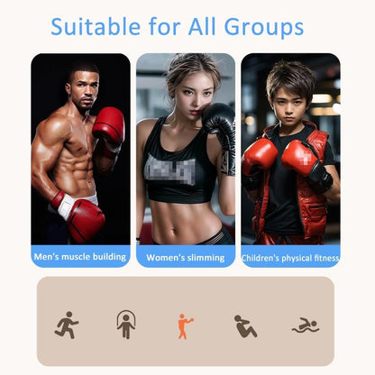 Rechargeable Bluetooth Boxing Machine With Adult & Child Gloves - Blue - Without Gloves Blue