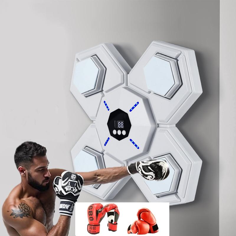 Rechargeable Bluetooth Boxing Machine With Adult & Child Gloves - Blue - Without Gloves Blue