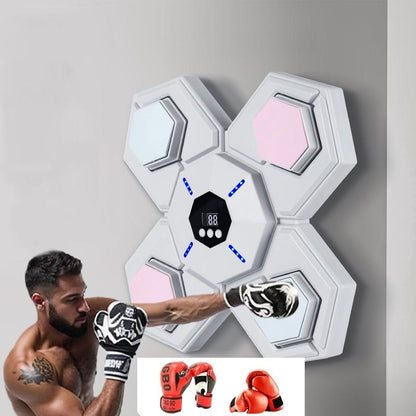 Rechargeable Bluetooth Boxing Machine With Adult & Child Gloves - Blue - Without Gloves Blue