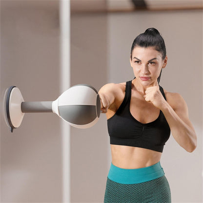 Adjustable 2-In-1 Sit-Up Boxing Ball Stand With Punching Bag - Gray / White