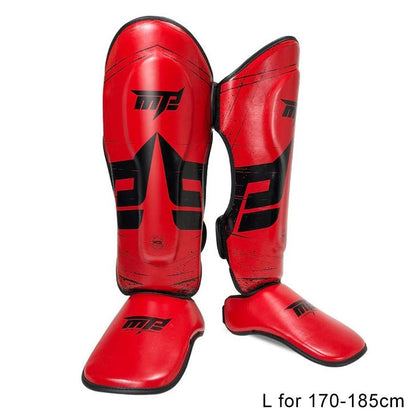 Thickened Leg Guards For Freestyle Grappling Thai Boxing And Taekwondo - White