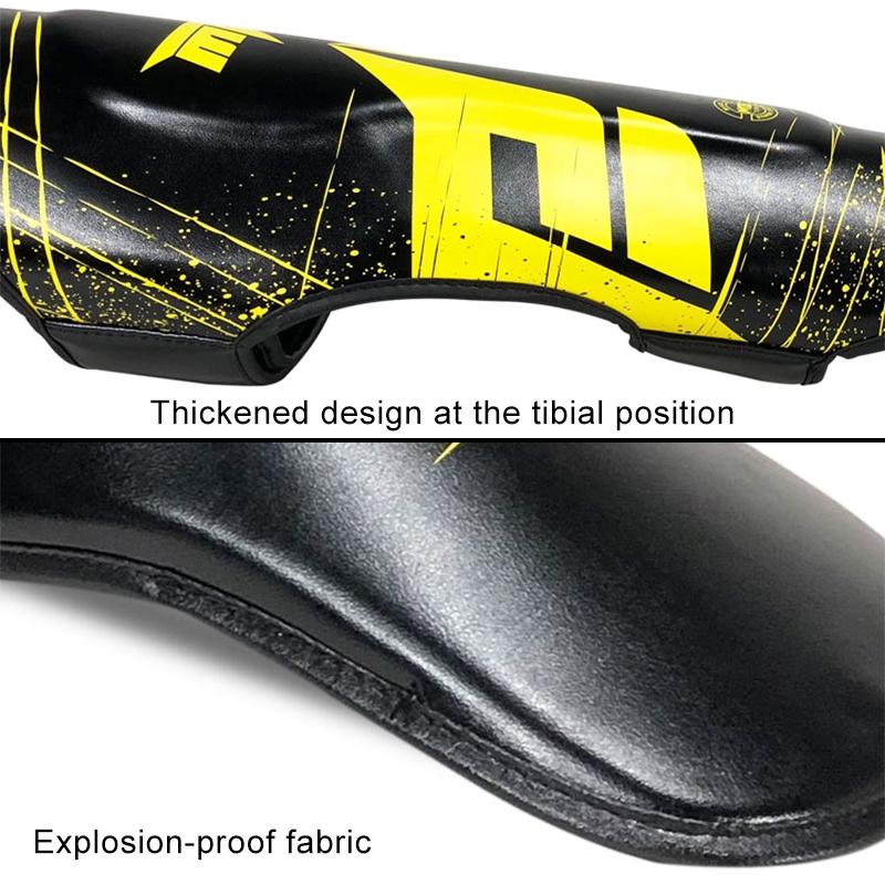 Thickened Leg Guards For Freestyle Grappling Thai Boxing And Taekwondo - White