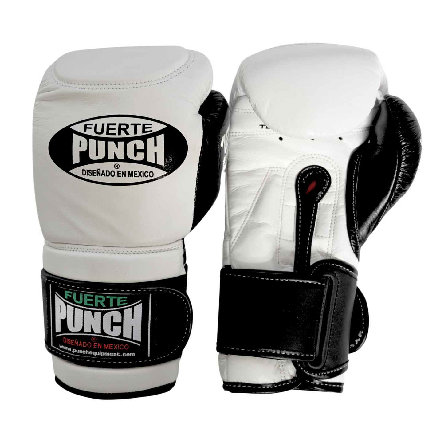 Mexican Fuerte Fibremesh Bag Gloves – 12oz, White/Black