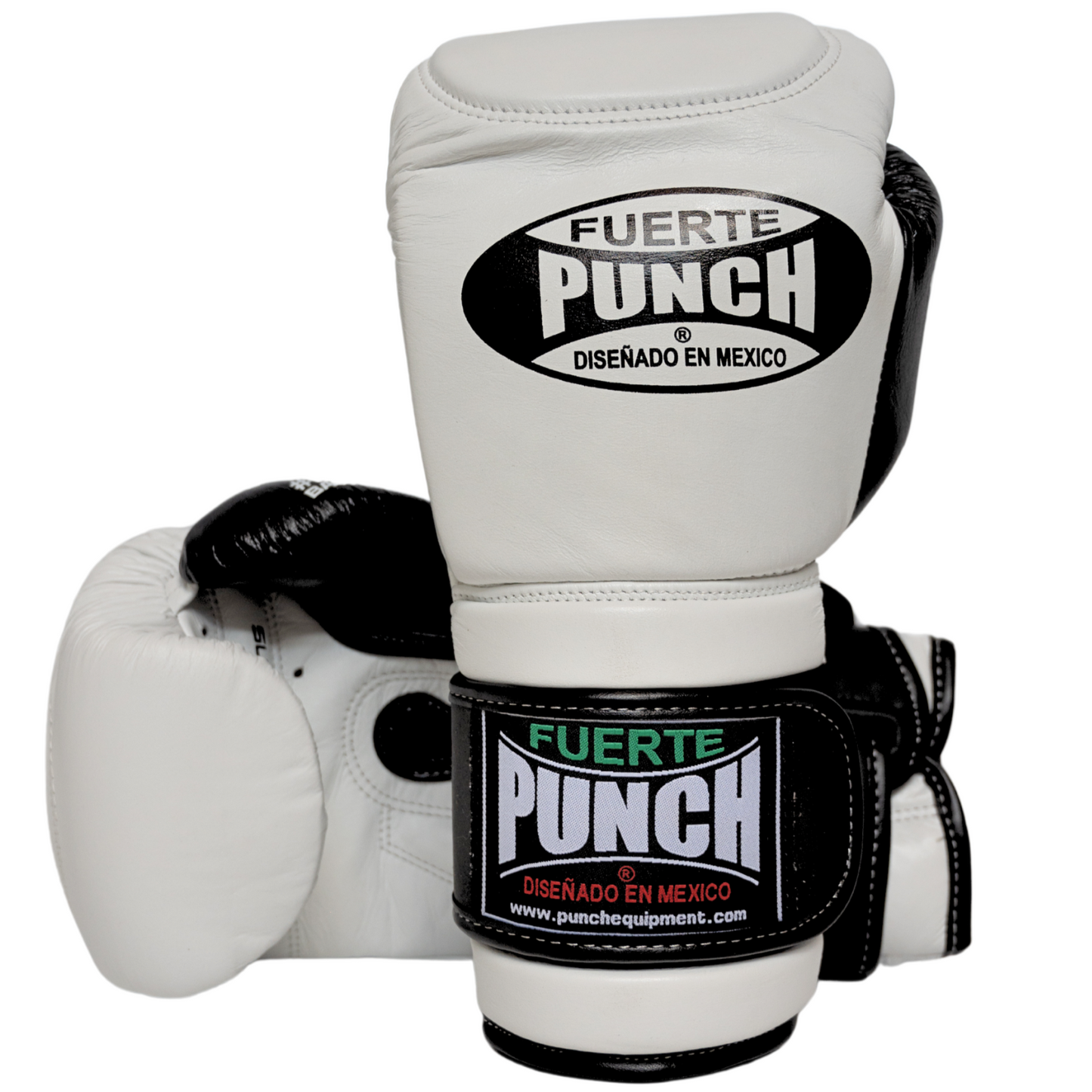 Mexican Fuerte Fibremesh Bag Gloves – 12oz, White/Black
