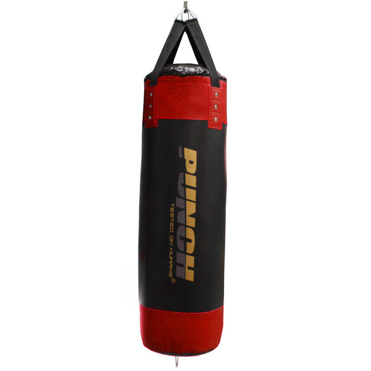Urban Strap Boxing Bag – 4ft, Black/Red